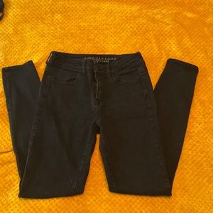 American Eagle Hi-Rise Jegging Super Super Stretch Black 4